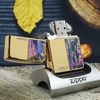 BẬT LỬA ZIPPO MẠ VÀNG TOÀN THÂN, KHẢM XÀ CỪ 2 MẶT BẢN ĐẶC BIỆT TRIỆN SHELLFISH (CỰC HIẾM) NĂM 2012 ZL157