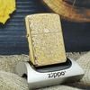 BẬT LỬA ZIPPO AMOR MẠ VÀNG HOA VĂN ĐẦU LÂU 2 MẶT, NĂM 2013 ZL185
