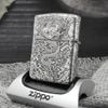 BẬT LỬA ZIPPO AMOR BẠC ĐÚC NGUYÊN KHỐI STERLING CHỦ ĐỀ RỒNG VÂN MÂY 5 MẶT ZB9