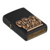 Bật Lửa Zippo Three Monkeys Black Matte Emblem 3 Con Khỉ 3 Không (Không Nghe, Không Nói, Không Nhìn) Z304