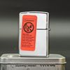 BẬT LỬA ZIPPO CHROME BÓNG SƠN HẤP NHIỆT CHỦ ĐỀ MẶT HỔ Z88