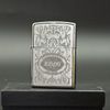 BẬT LỬA ZIPPO CHROME BÓNG CHỦ ĐỀ HOA VĂN LOGO ZIPPO NĂM 2015 Z73