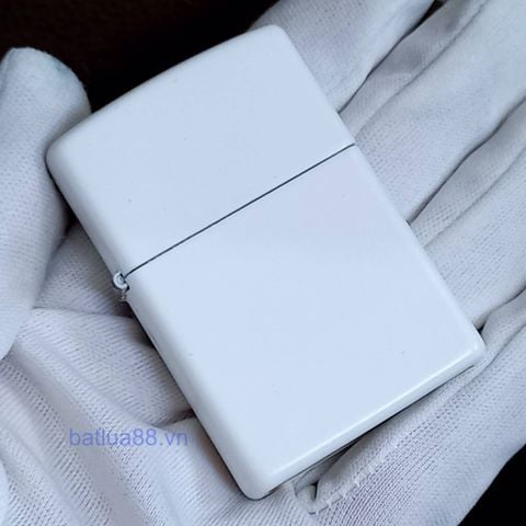 Bật Lửa Zippo Phủ Sơn Tĩnh Điện Màu Trắng – Zippo White Matte Z306