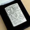 BẬT LỬA ZIPPO QUAN VŨ 3D CỰC SẮC SẢO MẠ BẠC BẢN AMOR DẦY - ZN103