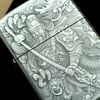 BẬT LỬA ZIPPO QUAN VŨ 3D CỰC SẮC SẢO MẠ BẠC BẢN AMOR DẦY - ZN103