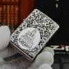 Bật lửa Zippo Bạc nguyên khối khắc Quan Thế Âm Bồ Tát 4 mặt - ZB30