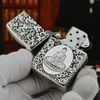 Bật lửa Zippo Bạc nguyên khối khắc Phật Như Lai 5 mặt - ZB12