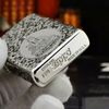 Bật lửa Zippo Bạc nguyên khối khắc Quan Thế Âm Bồ Tát 4 mặt - ZB30