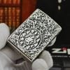 Bật lửa Zippo Bạc nguyên khối khắc Phật Như Lai 5 mặt - ZB12