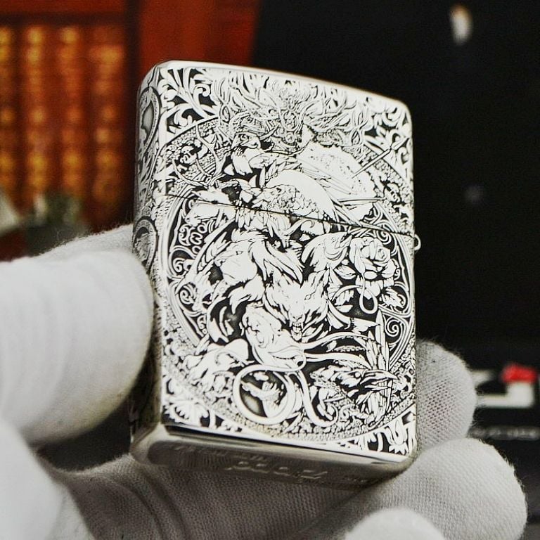Bật lửa Zippo Bạc nguyên khối Game of Thrones 5 mặt - ZB29