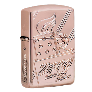 Bật Lửa Zippo 48768 – Zippo Script Collectible Armor Rose Gold Z327