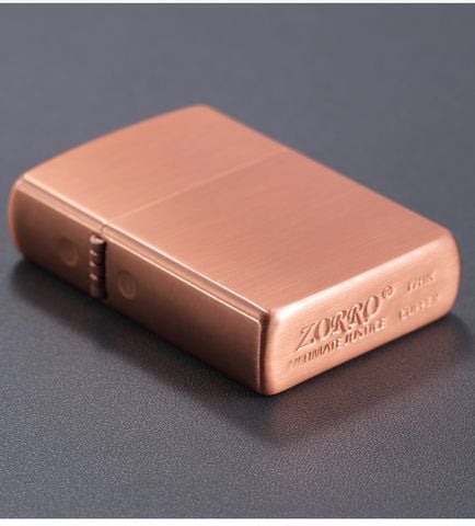 BẬT LỬA ZORRO ĐỒNG ĐỎ NGUYÊN KHỐI - COPPER , CHẤT LIỆU GIỐNG NHƯ BẬT LỬA ZIPPO COPPER ĐỒNG ĐỎ NGUYÊN KHỐI ZO39