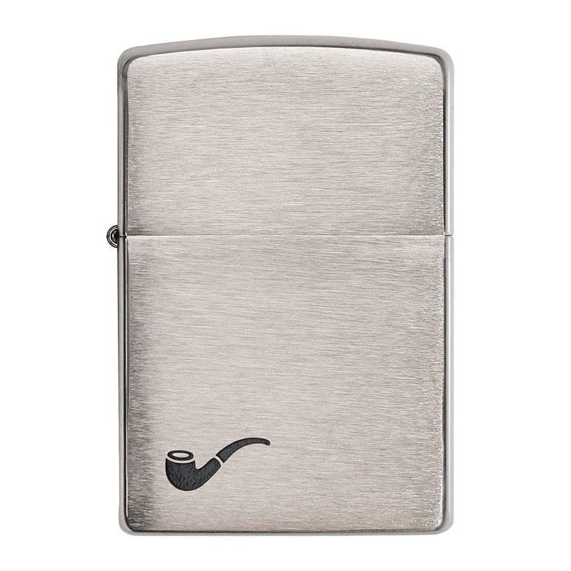 BẬT LỬA ZIPPO ĐỒNG MẠ CHROME PHAY XƯỚC TẨU PIPE - Z297