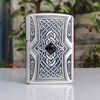 BẬT LỬA ZIPPO AMOR HOA VĂN 2 MẶT ĐÍNH ĐÁ ĐEN PHONG THỦY MAY MẮN NĂM 2006 ZL182