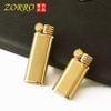 BẬT LỬA XĂNG ĐÁ ZORRO ĐỒNG KHỐI BRASS VÀNG BÓNG TRỤ DẸT CAO ZO37C