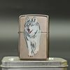 BẬT LỬA ZIPPO CHROME BÓNG SƠN HẤP NHIỆT CHỦ ĐỀ CHÓ SÓI Z87