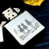 BẬT LỬA ZIPPO CHROME BÓNG CHỦ ĐỀ MARLBORO 3 CHÀNG NGỰ LÂM BẢN XUẤT CHÂU ÂU ( HIẾM) ĐỜI XII LA MÃ SẢN XUẤT NĂM 1996 ZL219