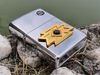 BẬT LỬA ZIPPO CHROME BÓNG EMBLEM MẠ VÀNG ĐÍNH ĐÁ PHONG THỦY MAY MẮN ĐỜI XIV NĂM 1998 ZL144