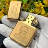 ZIPPO VINTAGE BRASS KHÔNG CHẶT GÓC CHỦ ĐỀ TỔNG THỐNG HOA KỲ RẤT HIẾM ĐỜI V LA MÃ SẢN XUẤT 1989 - ZQH10