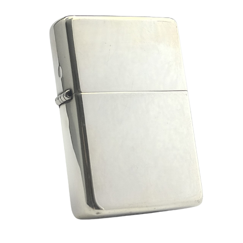 BẬT LỬA ZIPPO BẠC ĐÚC NGUYÊN KHỐI STERLING CỔ NĂM 1995 ĐÃ QUA SỬ DỤNG ZBU52