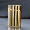 D163 - Bật Lửa Dupont Sơn Mài Đen Mạ Vàng Kẻ Sọc Dưa