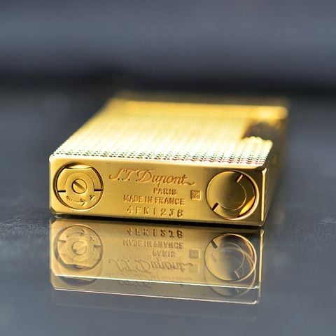 Bật Lửa Dupont Hong Kong mạ vàng vân kim cương D98