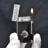D195 -  Bật Lửa Dupont Sơn Mầu Mạ Vàng Hoa Văn Lỗ Đạn Cực Chất