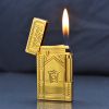 Bật lửa ST Dupont khắc hình bông sen cách điệu D106