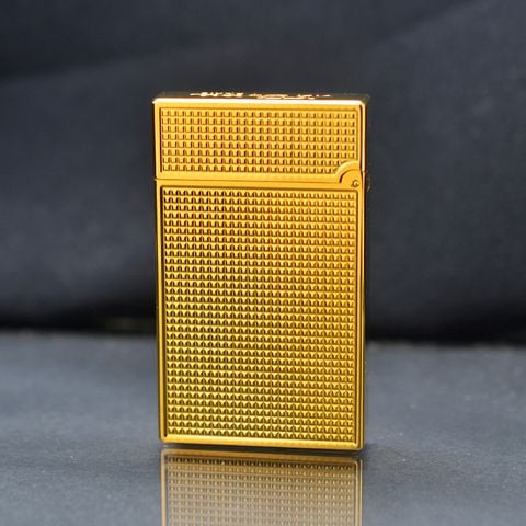 BẬT LỬA DUPONT GA MẠ VÀNG VÂN KIM CƯƠNG LOGO D KHIÊN DÀI D17