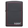 BẬT LỬA ZIPPO SƠN TĨNH ĐIỆN ĐEN VIỀN ĐỎ LOGO ZIPPO Z135