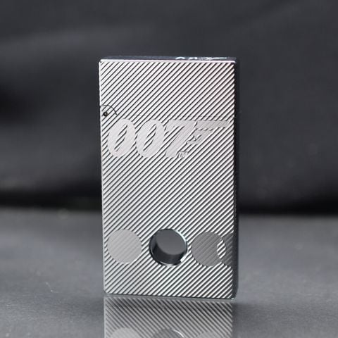 BẬT LỬA DUPONT XĂNG LỖ THỦNG VIÊN ĐẠN 007 VÂN XOÁY MẠ BẠCH KIM DX16 SỬ DỤNG XĂNG BẬT LỬA ZIPPO