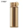 BẬT LỬA XĂNG ĐÁ ZORRO ĐỒNG KHỐI BRASS VÀNG BỤI TRỤ TRÒN THẤP ZO35T