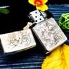 BẬT LỬA ZIPPO BẠC ĐÚC NGUYÊN KHỐI STERLING CAO CẤP KHẮC RỒNG QUẤN QUANH 4 MẶT  - ZB25