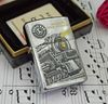 BẬT LỬA ZIPPO CHROME BÓNG SƠN HẤP NHIỆT CHỦ ĐỀ ĐẦU MÁY XE LỬA ĐỜI XV NĂM 1999 ZL57