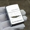 BẬT LỬA ZIPPO CHROME BÓNG SƠN HẤP NHIỆT CHỦ ĐỀ MÁY BAY ĐỜI VIII NĂM 1992 ZL35