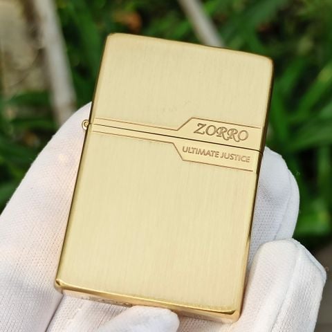 BẬT LỬA XĂNG ĐÁ ZORRO MẠ VÀNG ZO6V SỬ DỤNG XĂNG BẬT LỬA ZIPPO