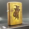 Bật Lửa Zippo Đồng Khối emblem Marlboro Rodeo Đời X La Mã Sản Xuất Năm 1994 ZL508