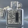 Bật Lửa Zippo Cổ Đồng Khối Mạ Chrome Ăn Mòn Hoa Văn Venetian Năm 1983 Đời 7 Vạch huyền ZC225