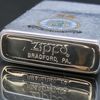 Bật Lửa Zippo Cổ Đồng Khối Mạ Chrome Phay Xước Khắc Ăn Mòn Phủ Sơn Năm 1981 Đời 1 Vạch Sắc ZC228