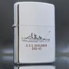 Bật Lửa Zippo Đồng Khối Mạ Chrome Phay Xước Khắc Ăn Mòn Phủ Sơn Tầu Chiến Năm 1990 Đời VI La Mã ZL514