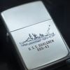 Bật Lửa Zippo Đồng Khối Mạ Chrome Phay Xước Khắc Ăn Mòn Phủ Sơn Tầu Chiến Năm 1990 Đời VI La Mã ZL514