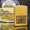 Bật Lửa Zippo Đồng Khối emblem Đường Đua 400 Đời X La Mã Sản Xuất Năm 1994 ZL511