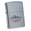 Bật Lửa Zippo Đồng Khối Mạ Chrome Phay Xước Khắc Ăn Mòn Phủ Sơn Tầu Chiến Năm 1990 Đời VI La Mã ZL514