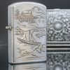 Bật Lửa Bạc Nhật Đúc Nguyên Khối SX Thủ Công Thập Niên 1950s BK19