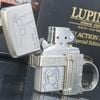 BẬT LỬA ZIPPO MẠ BẠC LUPIN ĐẾ SÚNG CỰC ĐỘC ĐẸP FULL BOX ĐỜI XVI LA MÃ NĂM 2000 ZS89