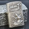 Bật Lửa Bạc Thái Đúc Nguyên Khối SX Thủ Công Thập Niên 1960s BK23
