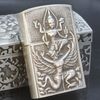 Bật Lửa Bạc Thái Đúc Nguyên Khối SX Thủ Công Thập Niên 1960s BK23
