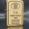 BẬT LỬA ZIPPO  BRASS REPLICA 1941 ZIPPO FANCY GOLD ZKB42