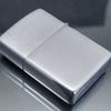 Bật Lửa Zippo Cổ Đồng Khối Mạ Chrome Phay Xước Trơn 2 Mặt Năm 1982 Đời 8 Vạch Huyền ZC230