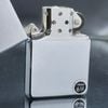 Bật Lửa Zippo Cổ Đồng Khối Mạ Chrome Phay Xước Trơn 2 Mặt Năm 1982 Đời 8 Vạch Huyền ZC230